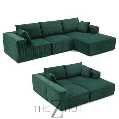 108” Modular Sectional Sofa, Cloud Sectional Couch with Deep Seat, Modern Modular L-Shape Sofa Couch with Chaise,Upholstered Couches for Living Room Bedroom (Beige, Left Facing Chaise) THE Z HUT