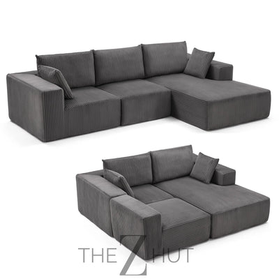 108” Modular Sectional Sofa, Cloud Sectional Couch with Deep Seat, Modern Modular L-Shape Sofa Couch with Chaise,Upholstered Couches for Living Room Bedroom (Beige, Left Facing Chaise) THE Z HUT