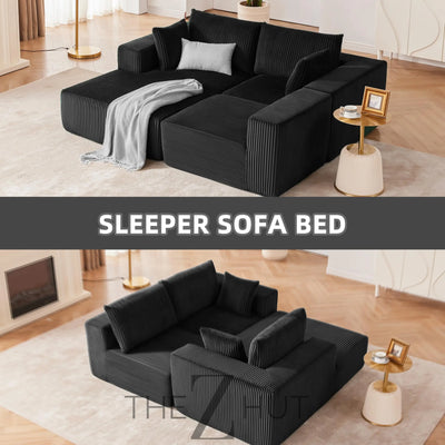 108” Modular Sectional Sofa, Cloud Sectional Couch with Deep Seat, Modern Modular L-Shape Sofa Couch with Chaise,Upholstered Couches for Living Room Bedroom (Beige, Left Facing Chaise) THE Z HUT