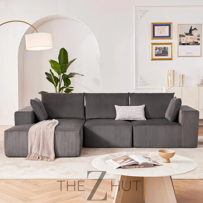 108” Modular Sectional Sofa, Cloud Sectional Couch with Deep Seat, Modern Modular L-Shape Sofa Couch with Chaise,Upholstered Couches for Living Room Bedroom (Beige, Left Facing Chaise) THE Z HUT