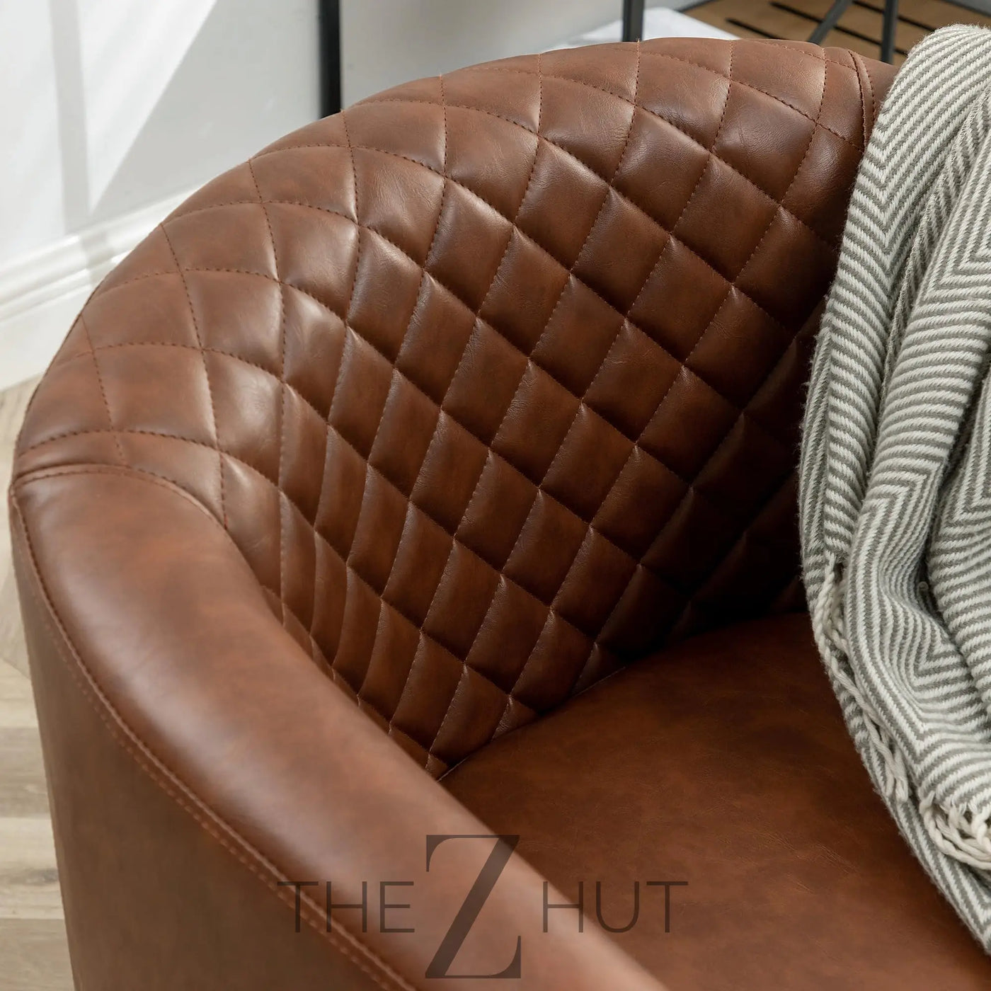 29" W Faux Leather Barrel Chairs Set of 2, Modern PU Upholstered Tufted Club Chairs with Nailhead Trim, Small Armchairs Accent Chairs for Living Room Bedroom Apartment Lounge Nursery, Green THE Z HUT