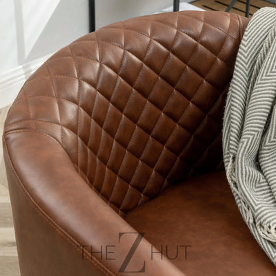 29" W Faux Leather Barrel Chairs Set of 2, Modern PU Upholstered Tufted Club Chairs with Nailhead Trim, Small Armchairs Accent Chairs for Living Room Bedroom Apartment Lounge Nursery, Green THE Z HUT