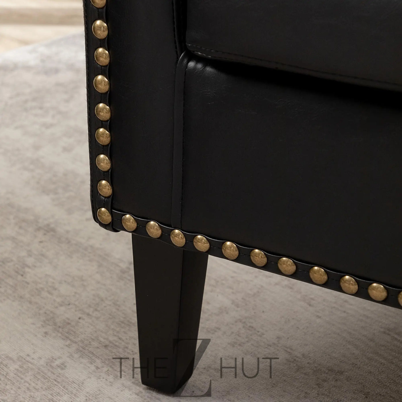 29" W Faux Leather Barrel Chairs Set of 2, Modern PU Upholstered Tufted Club Chairs with Nailhead Trim, Small Armchairs Accent Chairs for Living Room Bedroom Apartment Lounge Nursery, Green THE Z HUT