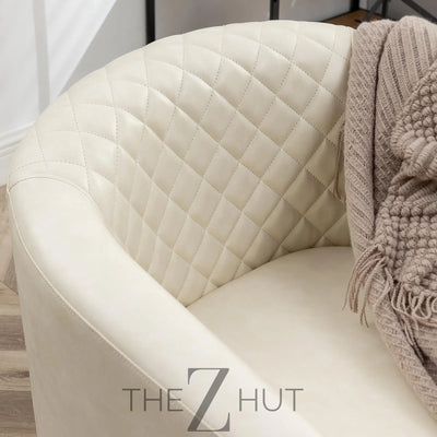 29" W Faux Leather Barrel Chairs Set of 2, Modern PU Upholstered Tufted Club Chairs with Nailhead Trim, Small Armchairs Accent Chairs for Living Room Bedroom Apartment Lounge Nursery, Green THE Z HUT
