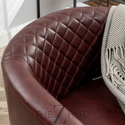 29" W Faux Leather Barrel Chairs Set of 2, Modern PU Upholstered Tufted Club Chairs with Nailhead Trim, Small Armchairs Accent Chairs for Living Room Bedroom Apartment Lounge Nursery, Green THE Z HUT