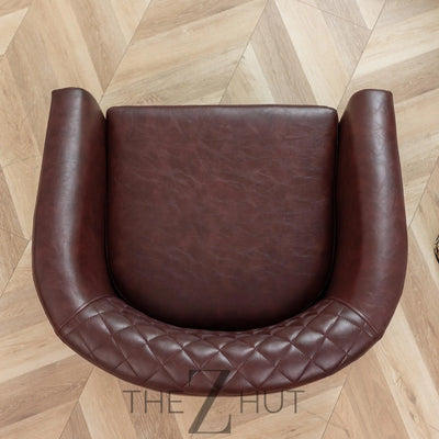 29" W Faux Leather Barrel Chairs Set of 2, Modern PU Upholstered Tufted Club Chairs with Nailhead Trim, Small Armchairs Accent Chairs for Living Room Bedroom Apartment Lounge Nursery, Green THE Z HUT