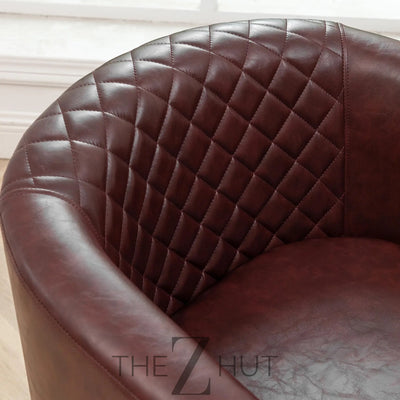 29" W Faux Leather Barrel Chairs Set of 2, Modern PU Upholstered Tufted Club Chairs with Nailhead Trim, Small Armchairs Accent Chairs for Living Room Bedroom Apartment Lounge Nursery, Green THE Z HUT