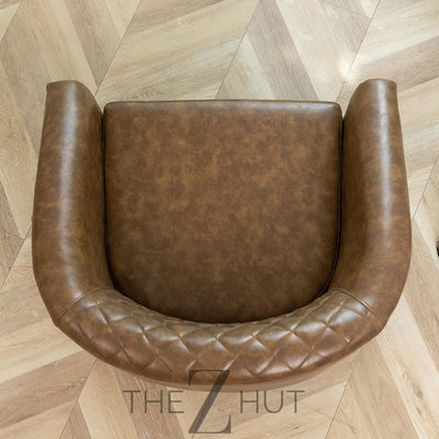 29" W Faux Leather Barrel Chairs Set of 2, Modern PU Upholstered Tufted Club Chairs with Nailhead Trim, Small Armchairs Accent Chairs for Living Room Bedroom Apartment Lounge Nursery, Green THE Z HUT