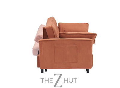 3 in 1 Convertible Sleeper Sofa Bed, Futon Couches for Living Room with Side Pocket | Adjustable Backrest| Velvet Fabric | Pull Out Couch | Loveseat | Sectional Sofa Bed(Black) THE Z HUT