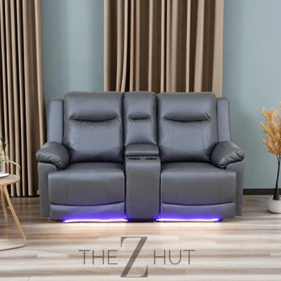 A Ainehome Furniture 3PC Sectional Sofa Living Room Office Sofa Set Electric Motion Sofa Loveseat Reclining Sofa(A-Grey, 3 Piece Set) THE Z HUT