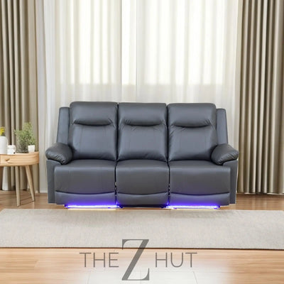 A Ainehome Furniture 3PC Sectional Sofa Living Room Office Sofa Set Electric Motion Sofa Loveseat Reclining Sofa(A-Grey, 3 Piece Set) THE Z HUT
