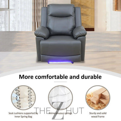 A Ainehome Furniture 3PC Sectional Sofa Living Room Office Sofa Set Electric Motion Sofa Loveseat Reclining Sofa(A-Grey, 3 Piece Set) THE Z HUT
