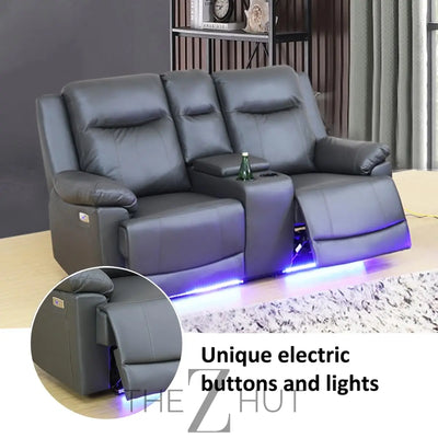 A Ainehome Furniture 3PC Sectional Sofa Living Room Office Sofa Set Electric Motion Sofa Loveseat Reclining Sofa(A-Grey, 3 Piece Set) THE Z HUT