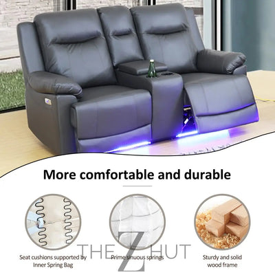 A Ainehome Furniture 3PC Sectional Sofa Living Room Office Sofa Set Electric Motion Sofa Loveseat Reclining Sofa(A-Grey, 3 Piece Set) THE Z HUT