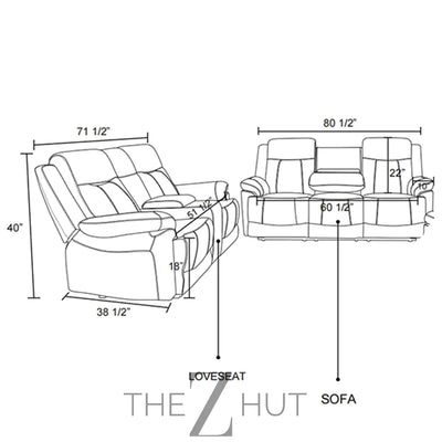 A Ainehome Furniture 3PC Sectional Sofa Living Room Office Sofa Set Electric Motion Sofa Loveseat Reclining Sofa(A-Grey, 3 Piece Set) THE Z HUT