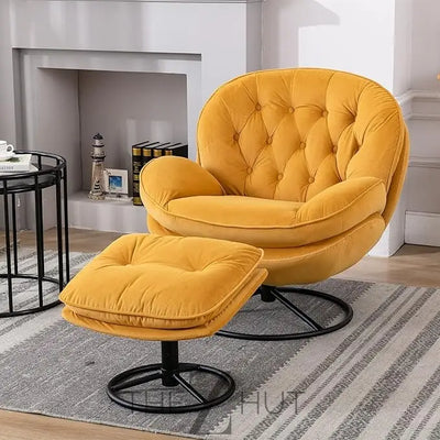 Baysitone Velvet Swivel Accent Chair with Ottoman Set, Modern Lounge Chair with Footrest, Comfy Armchair with 360 Degree Swiveling for Living Room, Bedroom, Reading Room, Home Office infinity Picks