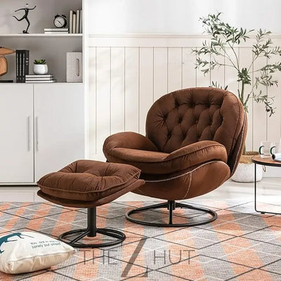Baysitone Velvet Swivel Accent Chair with Ottoman Set, Modern Lounge Chair with Footrest, Comfy Armchair with 360 Degree Swiveling for Living Room, Bedroom, Reading Room, Home Office infinity Picks
