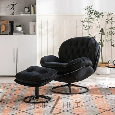 Baysitone Velvet Swivel Accent Chair with Ottoman Set, Modern Lounge Chair with Footrest, Comfy Armchair with 360 Degree Swiveling for Living Room, Bedroom, Reading Room, Home Office infinity Picks
