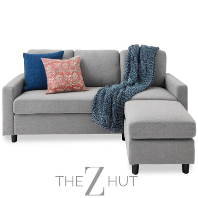 Best Choice Products Upholstered Sectional Sofa for Home, Apartment, Dorm, Bonus Room, Compact Spaces w/Chaise Lounge, 3-Seat, L-Shape Design, Reversible Ottoman Bench, 680lb Capacity - Gray THE Z HUT