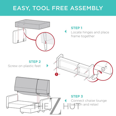 Best Choice Products Upholstered Sectional Sofa for Home, Apartment, Dorm, Bonus Room, Compact Spaces w/Chaise Lounge, 3-Seat, L-Shape Design, Reversible Ottoman Bench, 680lb Capacity - Gray THE Z HUT