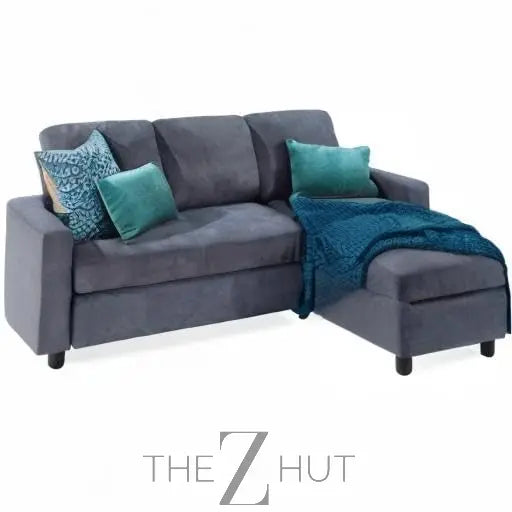 Best Choice Products Upholstered Sectional Sofa for Home, Apartment, Dorm, Bonus Room, Compact Spaces w/Chaise Lounge, 3-Seat, L-Shape Design, Reversible Ottoman Bench, 680lb Capacity - Gray THE Z HUT