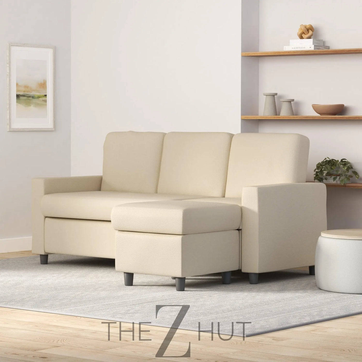 Best Choice Products Upholstered Sectional Sofa for Home, Apartment, Dorm, Bonus Room, Compact Spaces w/Chaise Lounge, 3-Seat, L-Shape Design, Reversible Ottoman Bench, 680lb Capacity - Gray THE Z HUT