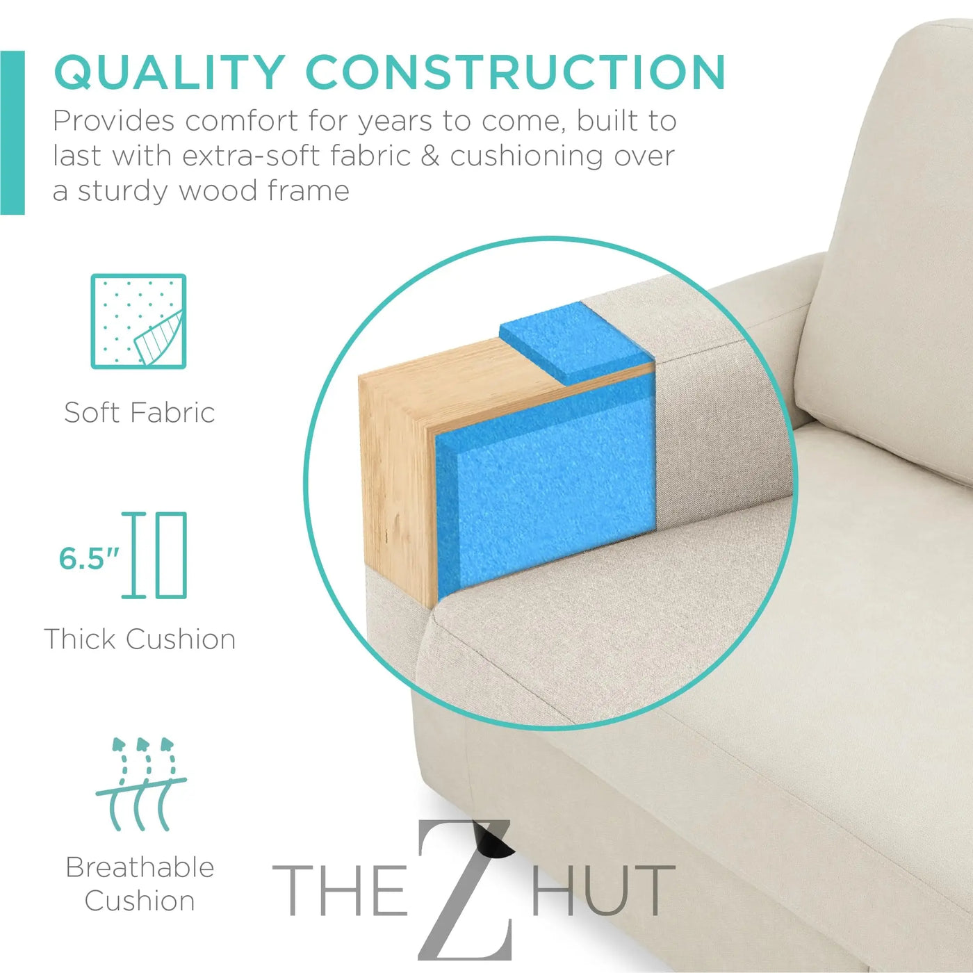 Best Choice Products Upholstered Sectional Sofa for Home, Apartment, Dorm, Bonus Room, Compact Spaces w/Chaise Lounge, 3-Seat, L-Shape Design, Reversible Ottoman Bench, 680lb Capacity - Gray THE Z HUT