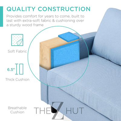 Best Choice Products Upholstered Sectional Sofa for Home, Apartment, Dorm, Bonus Room, Compact Spaces w/Chaise Lounge, 3-Seat, L-Shape Design, Reversible Ottoman Bench, 680lb Capacity - Gray THE Z HUT