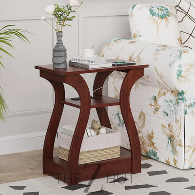 Black End Table Set of 2 with Charging Station, Side Table with USB Ports and Outlets, Black Nightstand, 3 Tier End Table with Storage Shelf for Living Room, Bedroom THE Z HUT