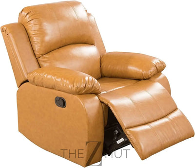 Bonded Leather 3-Piece Sofa Set, Blue, Manual Recline, Loveseat, Storage, Coffee Table, Artificial Leather, Living Room THE Z HUT