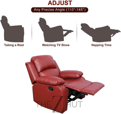 Bonded Leather 3-Piece Sofa Set, Blue, Manual Recline, Loveseat, Storage, Coffee Table, Artificial Leather, Living Room THE Z HUT