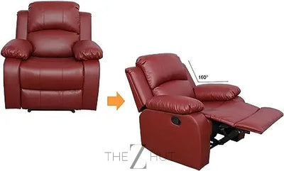 Bonded Leather 3-Piece Sofa Set, Blue, Manual Recline, Loveseat, Storage, Coffee Table, Artificial Leather, Living Room THE Z HUT