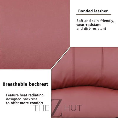 Bonded Leather 3-Piece Sofa Set, Blue, Manual Recline, Loveseat, Storage, Coffee Table, Artificial Leather, Living Room THE Z HUT