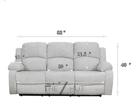 Bonded Leather 3-Piece Sofa Set, Blue, Manual Recline, Loveseat, Storage, Coffee Table, Artificial Leather, Living Room THE Z HUT