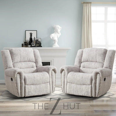 CANMOV Leather Recliner Chair, Classic and Traditional Manual Recliner Chair with Comfortable Arms and Back Single Sofa for Living Room, Nut Brown THE Z HUT