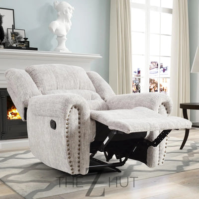 CANMOV Leather Recliner Chair, Classic and Traditional Manual Recliner Chair with Comfortable Arms and Back Single Sofa for Living Room, Nut Brown THE Z HUT