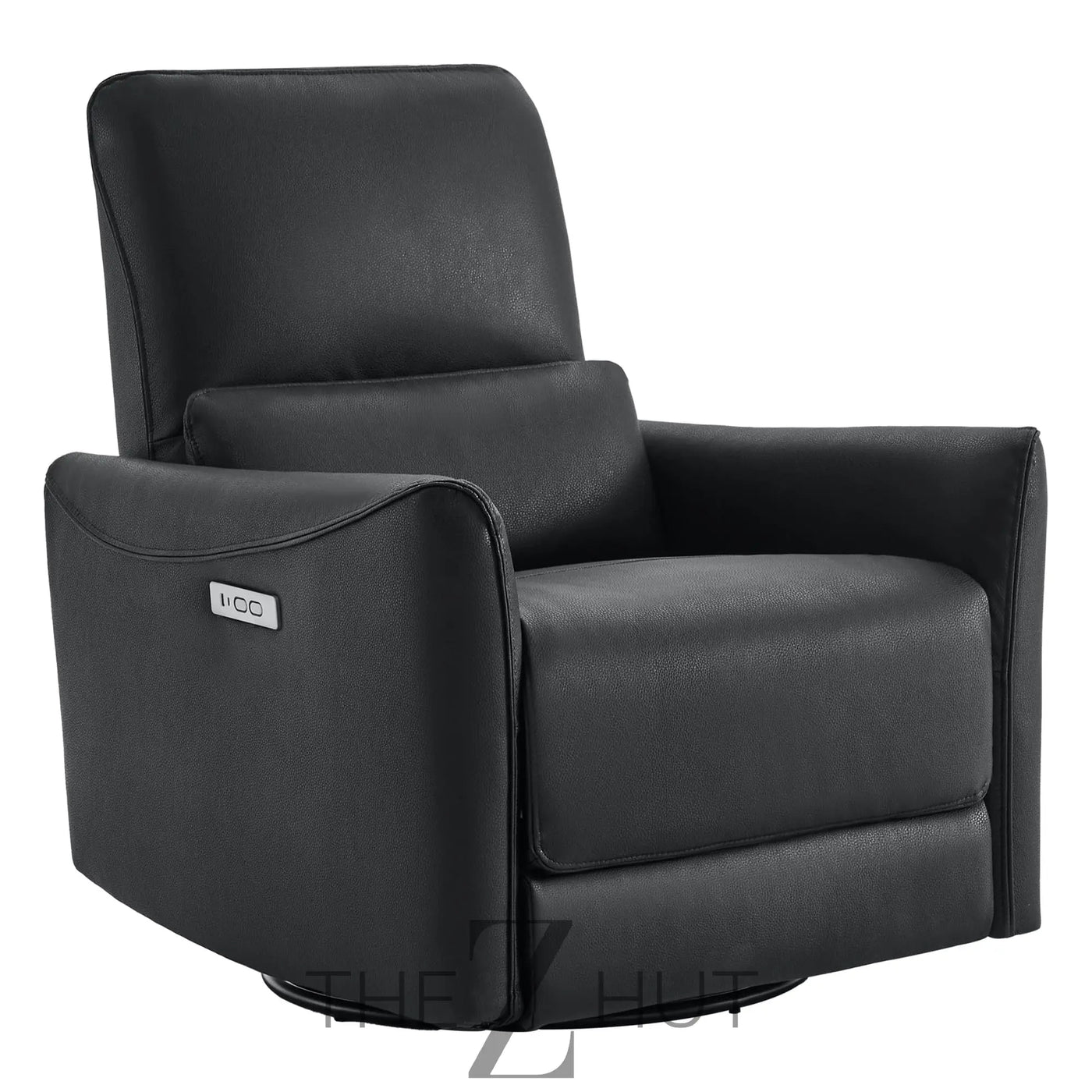 CHITA Power Recliner Chair Swivel Glider, FSC Certified Upholstered Faux Leather Living Room Nursery Reclining Sofa Chair with Lumbar Support, Cognac Brown THE Z HUT