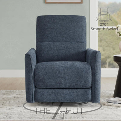 CHITA Power Recliner Chair Swivel Glider, FSC Certified Upholstered Faux Leather Living Room Nursery Reclining Sofa Chair with Lumbar Support, Cognac Brown THE Z HUT