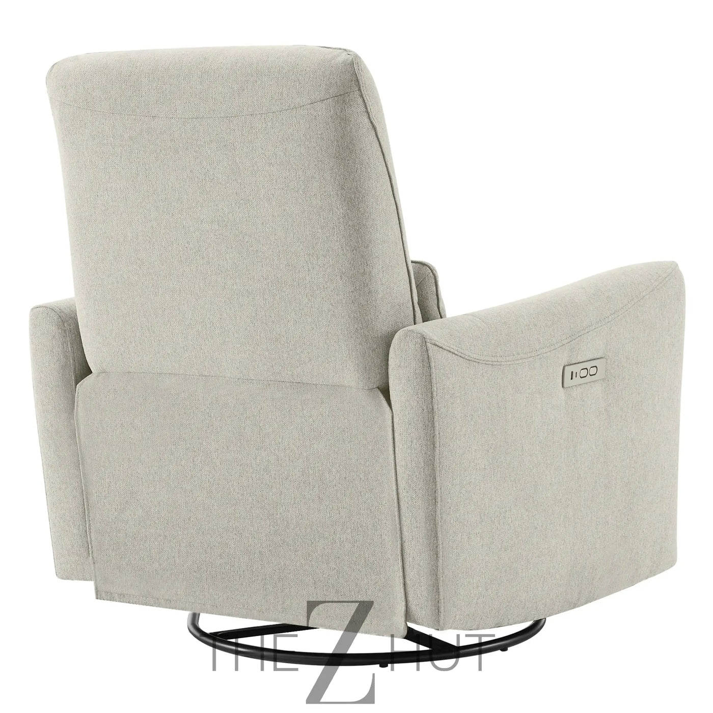 CHITA Power Recliner Chair Swivel Glider, FSC Certified Upholstered Faux Leather Living Room Nursery Reclining Sofa Chair with Lumbar Support, Cognac Brown THE Z HUT