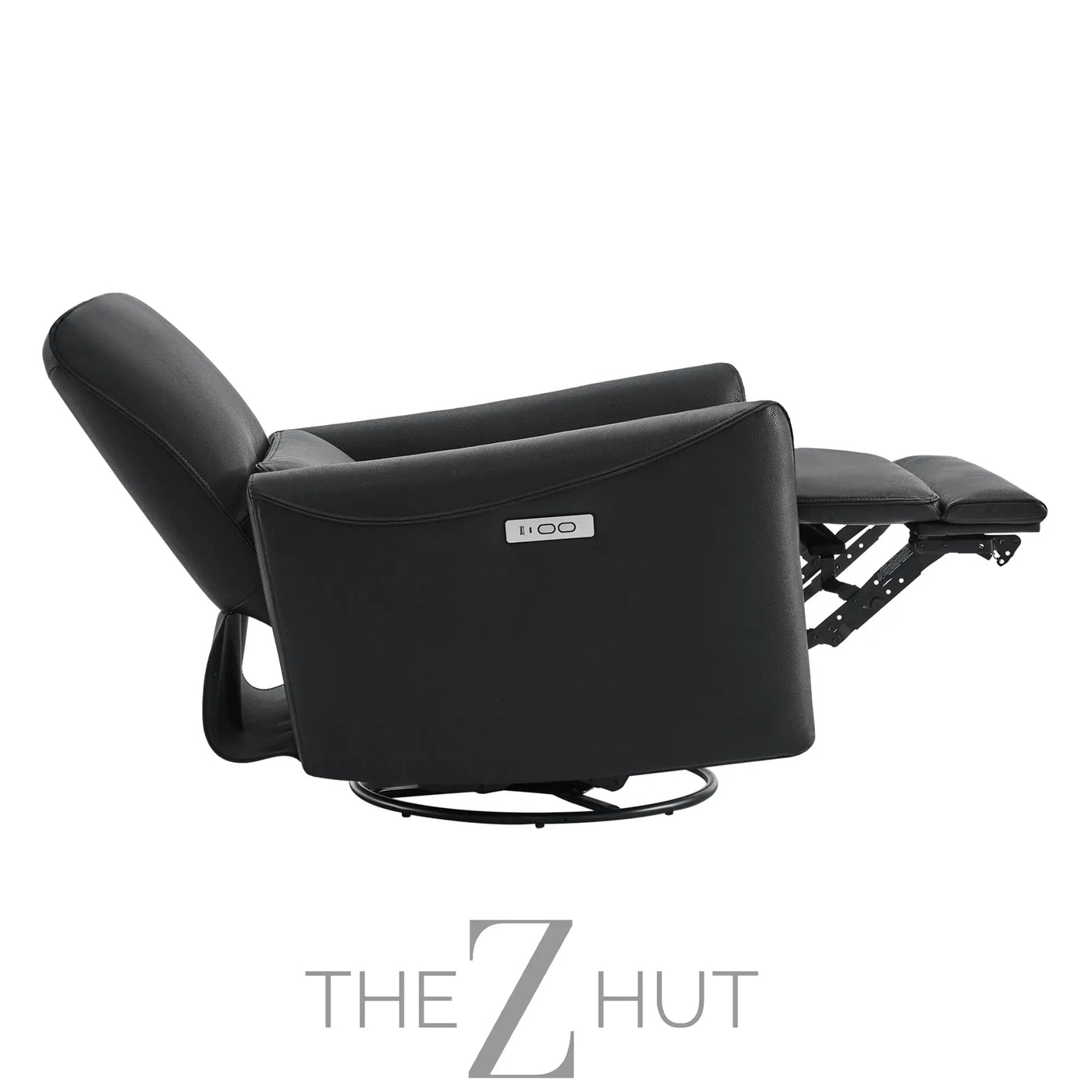 CHITA Power Recliner Chair Swivel Glider, FSC Certified Upholstered Faux Leather Living Room Nursery Reclining Sofa Chair with Lumbar Support, Cognac Brown THE Z HUT
