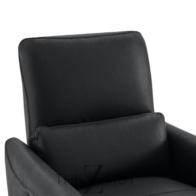 CHITA Power Recliner Chair Swivel Glider, FSC Certified Upholstered Faux Leather Living Room Nursery Reclining Sofa Chair with Lumbar Support, Cognac Brown THE Z HUT
