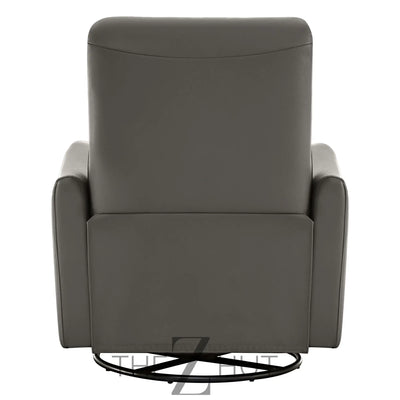CHITA Power Recliner Chair Swivel Glider, FSC Certified Upholstered Faux Leather Living Room Nursery Reclining Sofa Chair with Lumbar Support, Cognac Brown THE Z HUT