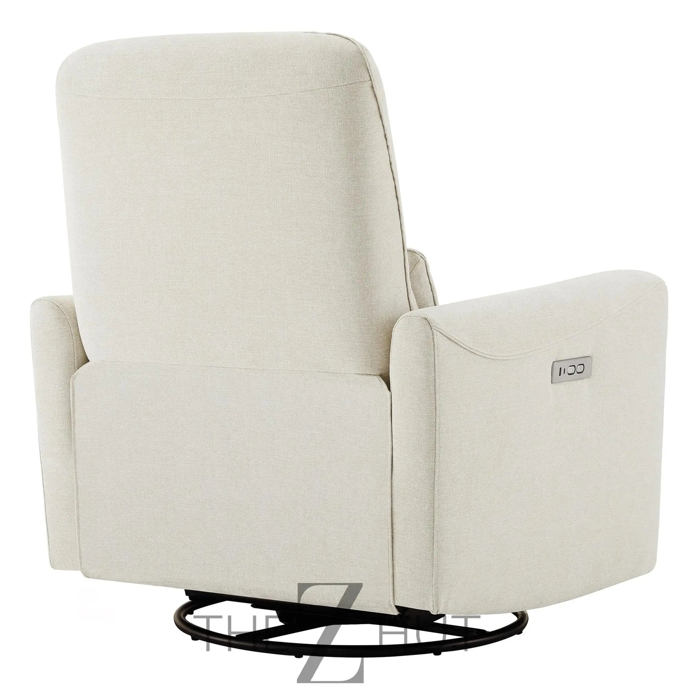 CHITA Power Recliner Chair Swivel Glider, FSC Certified Upholstered Faux Leather Living Room Nursery Reclining Sofa Chair with Lumbar Support, Cognac Brown THE Z HUT
