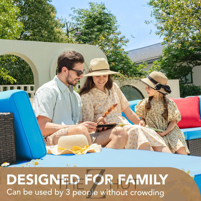 Devoko 5 Pieces Patio Furniture Sets All Weather Outdoor Sectional Patio Sofa Manual Weaving Wicker Rattan Patio Seating Sofas with Cushion and Glass Table(Beige) THE Z HUT