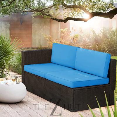 Devoko 5 Pieces Patio Furniture Sets All Weather Outdoor Sectional Patio Sofa Manual Weaving Wicker Rattan Patio Seating Sofas with Cushion and Glass Table(Beige) THE Z HUT