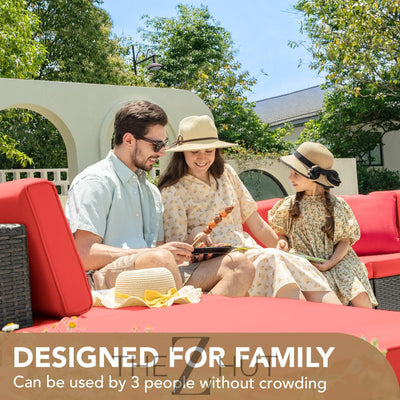 Devoko 5 Pieces Patio Furniture Sets All Weather Outdoor Sectional Patio Sofa Manual Weaving Wicker Rattan Patio Seating Sofas with Cushion and Glass Table(Beige) THE Z HUT