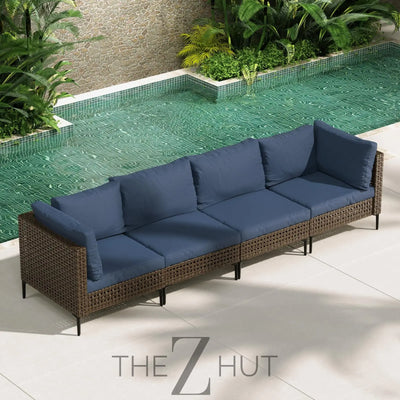 Grand patio 7-Piece Wicker Patio Furniture Set, Boho Outdoor Conversation Set Sectional Sofa with Water Resistant Thick Cushions and Coffee Table, Beige THE Z HUT