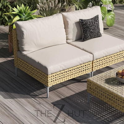 Grand patio 7-Piece Wicker Patio Furniture Set, Boho Outdoor Conversation Set Sectional Sofa with Water Resistant Thick Cushions and Coffee Table, Beige THE Z HUT