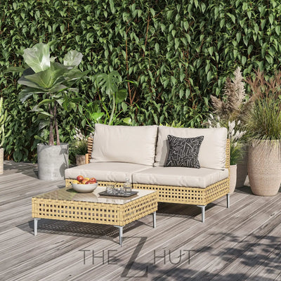 Grand patio 7-Piece Wicker Patio Furniture Set, Boho Outdoor Conversation Set Sectional Sofa with Water Resistant Thick Cushions and Coffee Table, Beige THE Z HUT