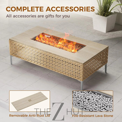 Grand patio 7-Piece Wicker Patio Furniture Set, Boho Outdoor Conversation Set Sectional Sofa with Water Resistant Thick Cushions and Coffee Table, Beige THE Z HUT